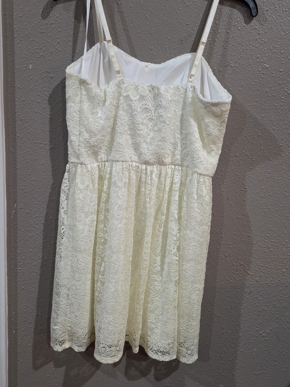 BCX Cream Lace Button-Front Sundress - Picture 2 of 2